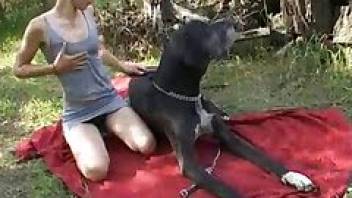 Big booty girl gets fucked by dog